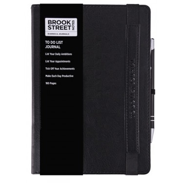 'A' Grade To Do List Notebook A5 - Black